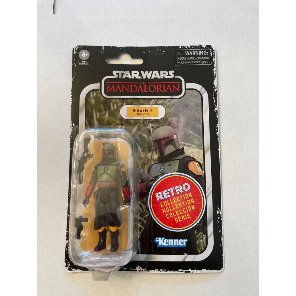 Star Wars Retro Collection The Mandalorian Boba Fett Morak Figure NOC
